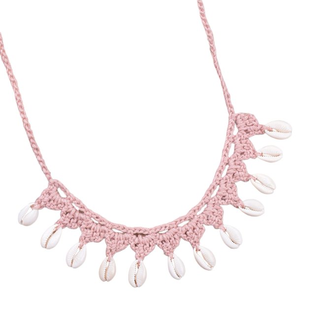 Kkkded Collier Coquillage Ultraléger Fait Main Collier Crochet - Tout - Assorti, Facile - Ras du Cou pour Femmes