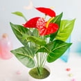 thumbnail image 2 of Ounissouiy Flor de anturio artificial de 12 cabezas Decoración Oficina en casa Ornamento de flores falsas de plástico Type3 Ounissouiy HA6995-00B, 2 of 6