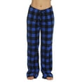 thumbnail image 4 of GXIPO Pajama Bottoms Homey Fluffy Fuzzy Pajama Pants Women Buffalo Plaid Plush Fleece Flannel Drawstring Winter Soft Velvet Home Pants Blue L, 4 of 4