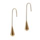 thumbnail image 3 of Drip Design Girl Earrings Fashion Copper Earring Adornment 4.5X1Cm Golden 1 Pair, 3 of 3