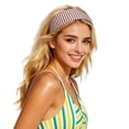 thumbnail image 3 of Elastic Workout Headband with Polka Print for Sweat Wicking Stretchy Hair Yoga Fitness Running and Training, 3 of 5