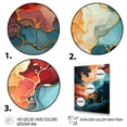 thumbnail image 3 of Designart "Swirling Fluid Painting in Pink and Blue III" Abstract Canvas Wall Art - Modern Pink Abstract Painting Living Room Canvas Art, 3 of 6