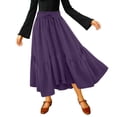 thumbnail image 3 of Sentmoon Long Flowy Skirts for Women High Waist Mini Skirt Soft and Comfortable Solid Color Regular Fit Pleated Skirts for Women for Work and Office S-2XL, 3 of 7