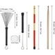 thumbnail image 5 of Juego de Baquetas de Tambor, Baquetas de Madera de Arce 5A, Cepillos de Varillas de Tambor, Cepillos de Alambre de Tambor RetráCtiles, Amortiguadores de Tambor con Bolsa, 5 of 5