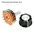 thumbnail image 3 of 3P4T Single Deck Band Channel Rotary Switch Selector with Plastic Knob 2Pcs, 3 of 5