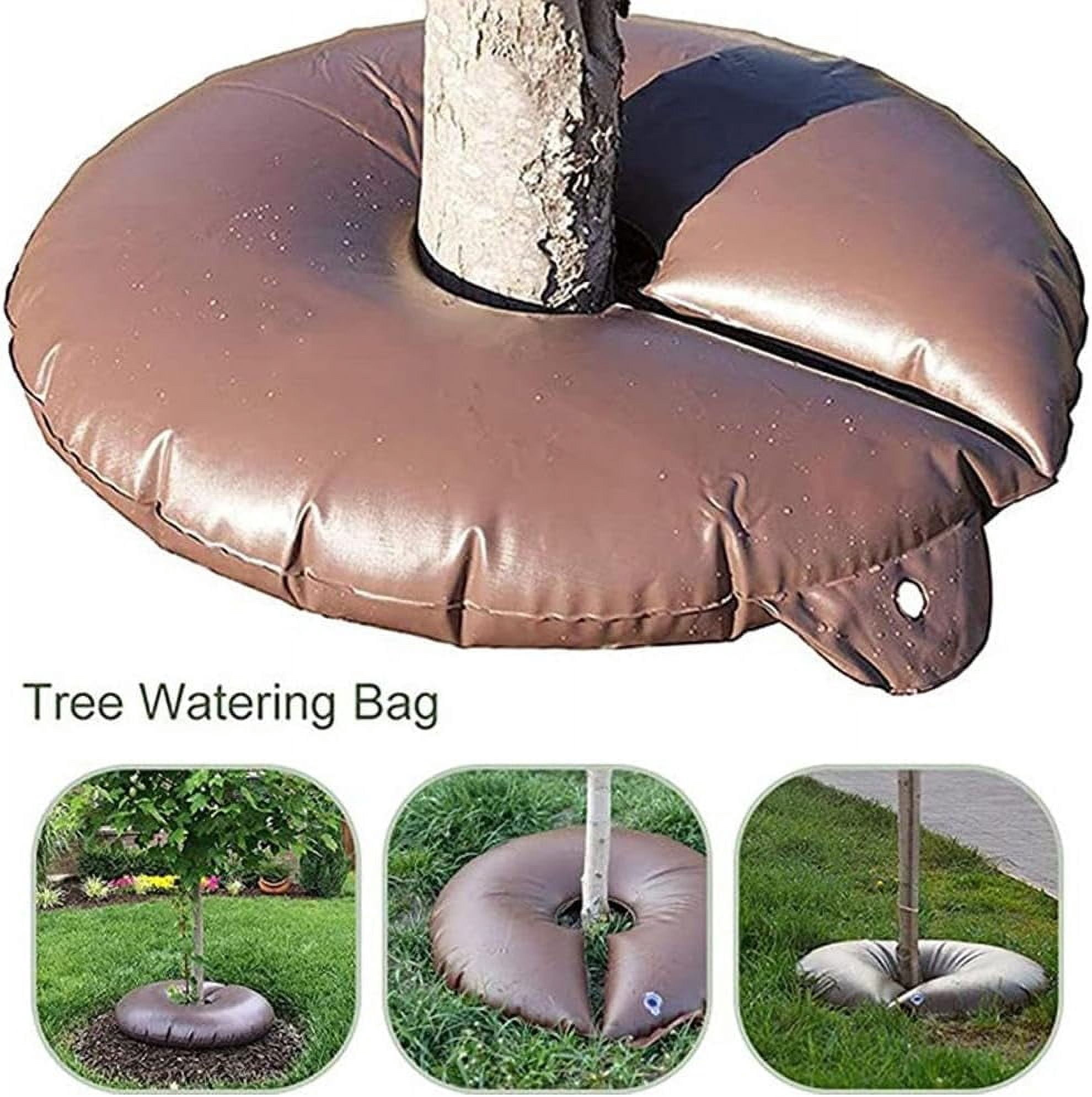 Tree Watering Bag, 2025 New Slow Release Tree Watering Ring, PVC Drip Irrigation Water Pouch Round Watering Bags Automatic Drip System for Planting Gardening Trees and Shrubs
