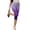 Dark Purple, variant on Capri Pants for Women - Animal Print Pleated 7/8 Length Yoga Pants - Trendy Workout Bottoms,Multicolor M