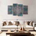 thumbnail image 2 of Elephant Stock Astral Mandala Abstract Wall Art - Horizontal Multi Panel Canvas - Living Room Wall Decor - Decor Elements Multi Panel - Teal And Blue Decor - 75" x 48", 2 of 4