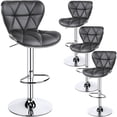 thumbnail image 1 of Juego de taburetes de bar Yaheetech Island Sillas Shell Back x4, color gris, 1 of 9
