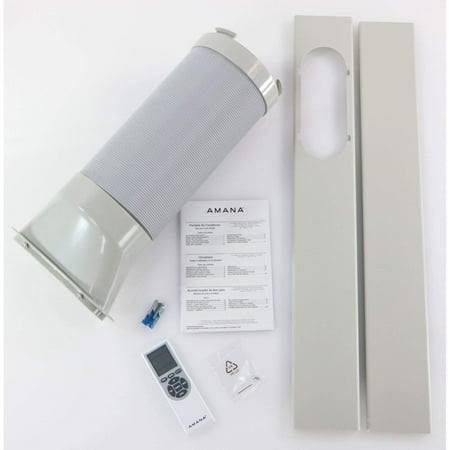 Amana - 450 Sq. Ft. Portable Air Conditioner - Silver/Gray