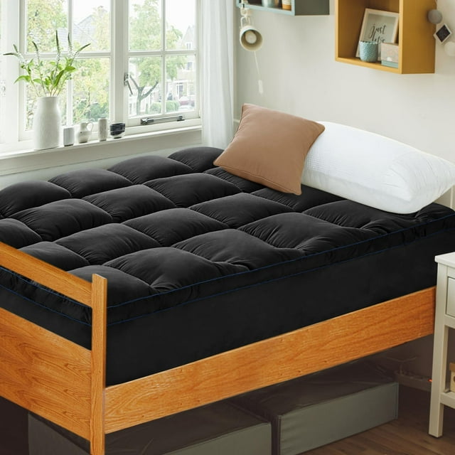 Cubierta de Colchón CYMULA Twin XL 99x203x46 cm Negra con Tecnología de Enfriamiento