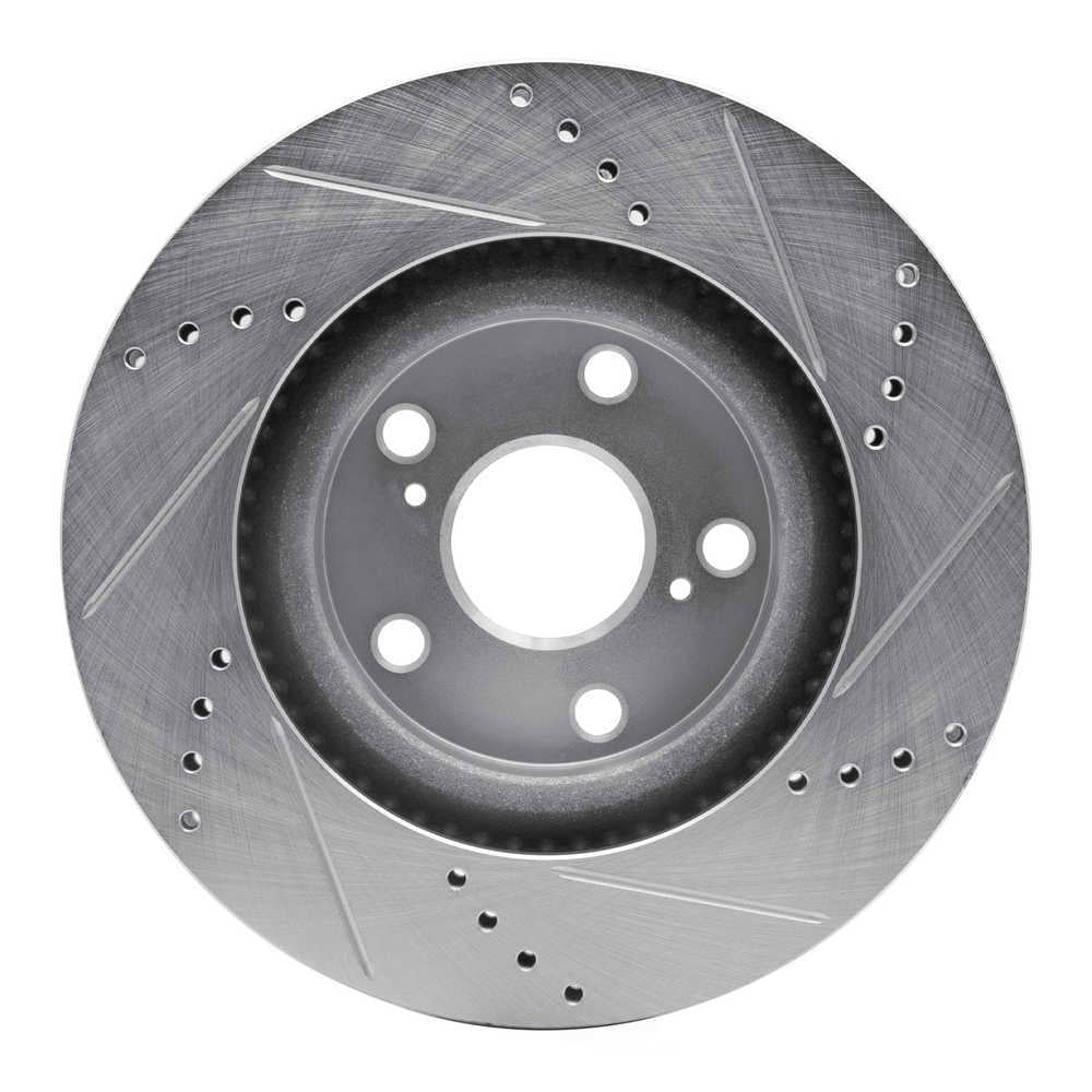 Dynamic Friction Company 631-10003L DFC Brake Rotor - Drilled And Slotted - Silver