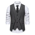 thumbnail image 2 of uikmnh Vests for Men Double Layer formal Style Vest for Men Modern Fashion Outerwear for Business Casual and Event Attire Size:M, 2 of 9