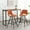Orange, variant on Fabric Kitchen 28.25" Counter Height Stools, Of 2, Yellow, With Dazzling Upholstery And Robust Metal Legs