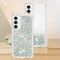 thumbnail image 7 of Case for Samsung Galaxy S23 FE Case Glitter Liquid Cute Clear Phone Case Floating Quicksand Shockproof Protective Bumper Soft TPU Case for Samsung Galaxy S23 FE Love Sliver YB, 7 of 7