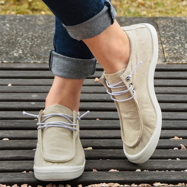 Zapatos sin cordones para mujer, clásicos, cómodos, a la moda, cómodos para caminar, zapatillas, zapatos sin cordones Wmkox8yii FOPL3047