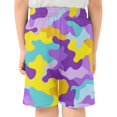 thumbnail image 3 of Colorful Camouflage Pattern Athletic Shorts Breathable with Comfort Fit Drawstring Casual Sweatshorts X-Small, 3 of 9