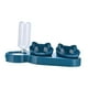 thumbnail image 4 of Cuencos triples para gatos, cuencos elevados e inclinados para agua y comida, suministros para mascotas, bebederos automáticos para exteriores, Azul profundo, 4 of 9
