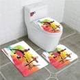 thumbnail image 1 of Juego de alfombras de baño ABPHQTO Mujer en motocicleta rosa Cont-CHAPPLE-7961, 1 of 2