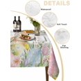 thumbnail image 5 of Easter Rectangle Tablecloth, Spring Rabbit Eggs Blooms Flowers Leaf Grey Plaid Waterproof & StainResistant Tablecloth, Washable Oil-proof Table Cover for Dining/Party/Wedding/Camping/Buffet 60x102 In, 5 of 9