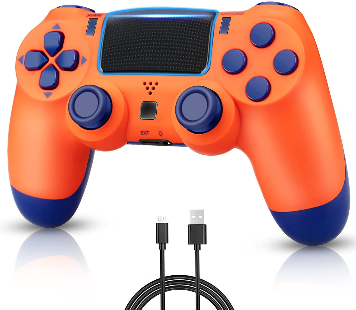 prik tekst stivhed SPBPQY Wireless Controller for PS4 , Orange - Walmart.com