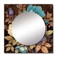 thumbnail image 2 of Designart "Vintage Pink Blue And White Roses in Bloom" Rose Square Mirror For Wall Decor - Large Purple Square Mirror Printed Wall Decor - Traditional Square Living Room Mirror, 2 of 5