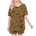 thumbnail image 4 of Deals of Today Abomasnow Lounge Sets for Women Casual Short Sleeve Crew Neck T-Shirts and Elastic Waist Shorts 2 Piece Pajama Outfits with Pocket on Clearance, 4 of 6