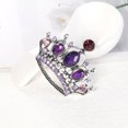 thumbnail image 4 of Accesorios de personalidad de moda para mujer, corona de diamante exagerada, broche creativo vintage calado fucsia para hombres y mujeres, 4 of 5