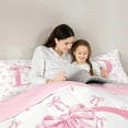 thumbnail image 4 of Castle Fairy Full 7-Piece Kids Personalized Initial Bow Alphabet Bedding Set, 4 of 8