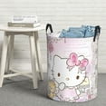 thumbnail image 5 of Hello Kitty Laundry Hamper, Dirty Clothes Hamper Storage Basket for Bathroom Bedrooms, Circular Hamper with Handles, Gifts for Boys Girls Men Women, 5 of 8