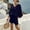 Dark Blue, variant on Women Summer Pocket Design Two Piece Suit V Neck Fashion Short Sleeve Top Casual Loose Shorts Ladies Outdoor Daily Leisure Matching Set Sky Blue S