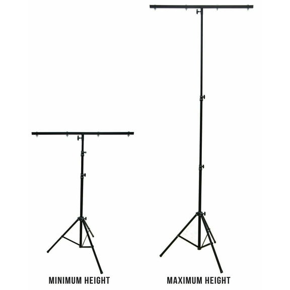 MR DJ LS-100 Pro DJ 9 Ft Lighting Tripod & T-Bar Portable Light Stand Cross Bar Black