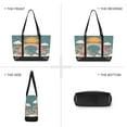 thumbnail image 6 of FORMRS Canvas Laptop Tote Bag for Women with 15.6" Computer Compartments Shoulder Handbag, Blue Rainbow, 6 of 7