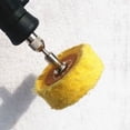 thumbnail image 2 of Arkzeo 2XWhite Yellow Shape Handle Mirror Polishing Cotton T Style Polish Buffing Wheel Yellow cloth wheel, 2 of 6