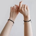 thumbnail image 4 of Unisex Bracelet 26 Letters Heart Rope Adjustable Handmade Couple Bracelet for Daily Wear, 4 of 5