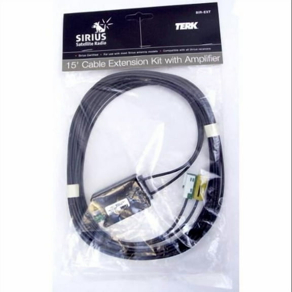 TERK 15' SIRIUS SATELLITE RADIO CERTIFIED EXTENSION CABLE KIT WITH AMPLIFIER IS COMPATIBLE WITH MOST SIRIUS ANTENNAS MODELS