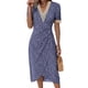 thumbnail image 2 of Vestidos De Playa De Verano Estampado floral Casual Midi Vestidos Manga corta Damas Traje diario (Azul marino XXL) Cgtredaw Para estrenar, 2 of 7