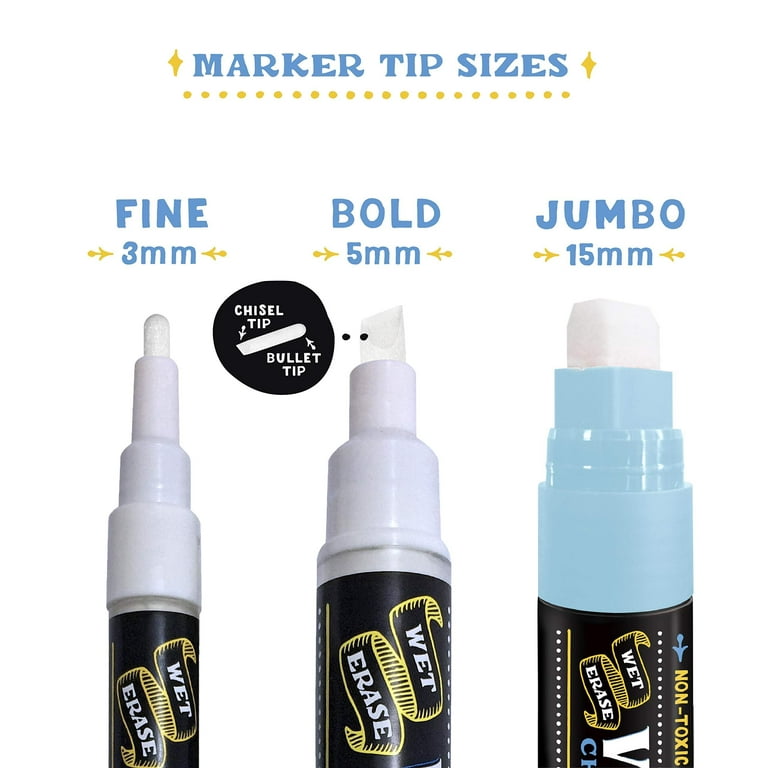 Versachalk Metallic Liquid Chalk Markers - Bold Tip 8 Pack