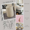 thumbnail image 6 of Evideco French Home Goods Willis Beige Tumbler Only Modern Art Deco Polyresin Bathroom Tumblers, 6 of 7