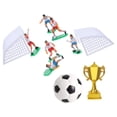 thumbnail image 2 of WORGEOUS 1 juego de decoración para tartas de fútbol, ​​decoración de tartas con temática de fútbol, ​​decoraciones de paisajes, figura de fútbol en miniatura, 2 of 8