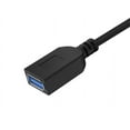 thumbnail image 2 of Monoprice USB C to USB A Female 3.1 Gen 1 Extension Cable - 0.5 Feet - Black | Fast Charging, 5Gbps, 3A, 30AWG, Type C - Essentials Series, 2 of 4