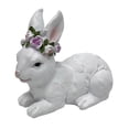 thumbnail image 3 of Figura de conejo de Pascua, estatua de conejo, hermosa pieza coleccionable para centro de mesa de Pascua Mintiendo, 3 of 9