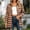 Brown, variant on Plaid Shirts for Women Oversized Long Sleeve Button Down Buffalo Plaid Shirt Blouse Tops Red S