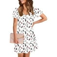 thumbnail image 7 of Fashion Beach Dresses for Womens 2026 Summer Plus Size Print Short-sleeved V-neck Casual Dress, 7 of 7