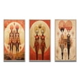 thumbnail image 2 of Designart "Alien Goddess Vintage Dreamscape V" Abstract Portraits Framed Wall Art Set Of 3 - Black Transitional Frame Canvas Set For Living Room Decor, 2 of 6