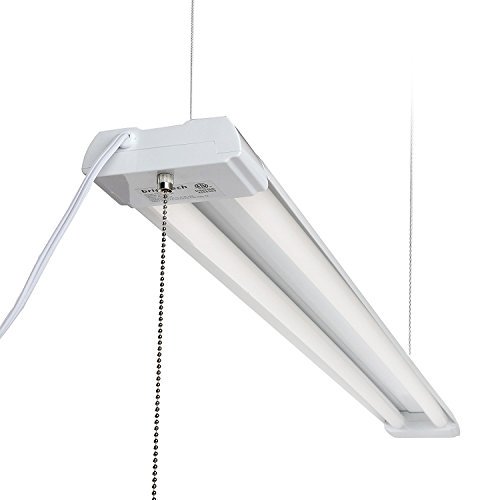 Brightech Lightpro Led Shop Light 20 Year Life 4ft 40 Watt Commercial Grade Workbench Utility Ceiling Fixture For Garage Office Warehouse Equivalent 100 Watt Fluorescent With Pull Cord Chain Walmart Com Walmart Com