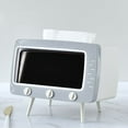 thumbnail image 7 of TV Shaped Tissue Box Cover with Phone Stand | Retro TV Design for Living Room & Bedroom | Holds Standard & Oversized Tissues | Multi-Functional ABS Plastic Storage for Kitchen Office, 7 of 7