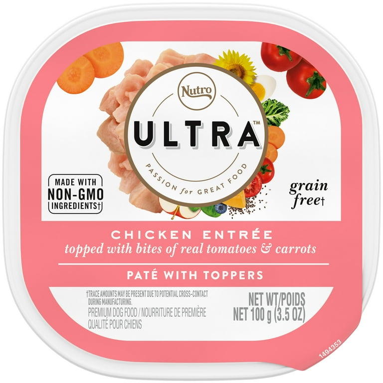 Nutro Ultra Adult Grain Free Wet Dog Food Chicken With Tomatoes Carrots 3.5 Oz. Trays Walmart