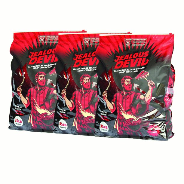 Jealous Devil Natural Hardwood Wood Lump Grill Charcoal, 35 Pounds (3