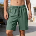 thumbnail image 4 of Homeyce Men's 5 Inch Running Athletic Shorts Quick Dry Elastic Waist Shorts Workout Anti-Chafe Gym Hiking Shorts with Pockets Drawstring Clothes,Green L, 4 of 5